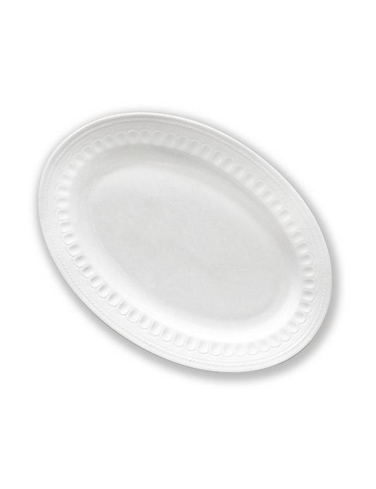 Vassoio ovale in new bone china – Collezione Senzatempo di Brandani