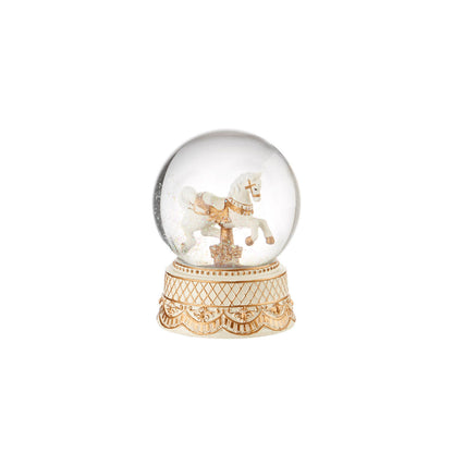 BOULE DE NEIGE CAVALLO CON CARILLON L'OCA NERA