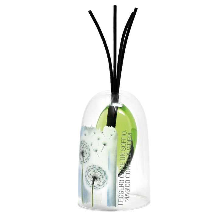 WALD Bottiglia in vetro borosilicato per profumo ambiente 10x16 cm – Collezione Voilà