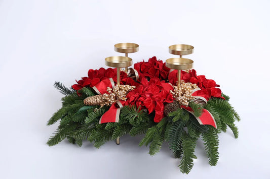 CANDELIERE 4 FIAMMA FIORI DI LENA