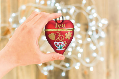 DECORO NATALIZIO SCATOLINA  CUORE  LA MAGIA DEL NATALE