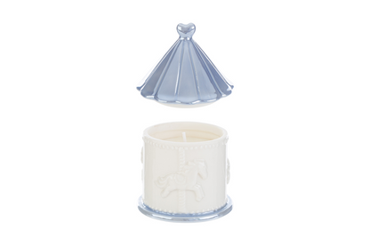 Candela giostrina in porcellana con cera di soia con astuccio - Le Stelle