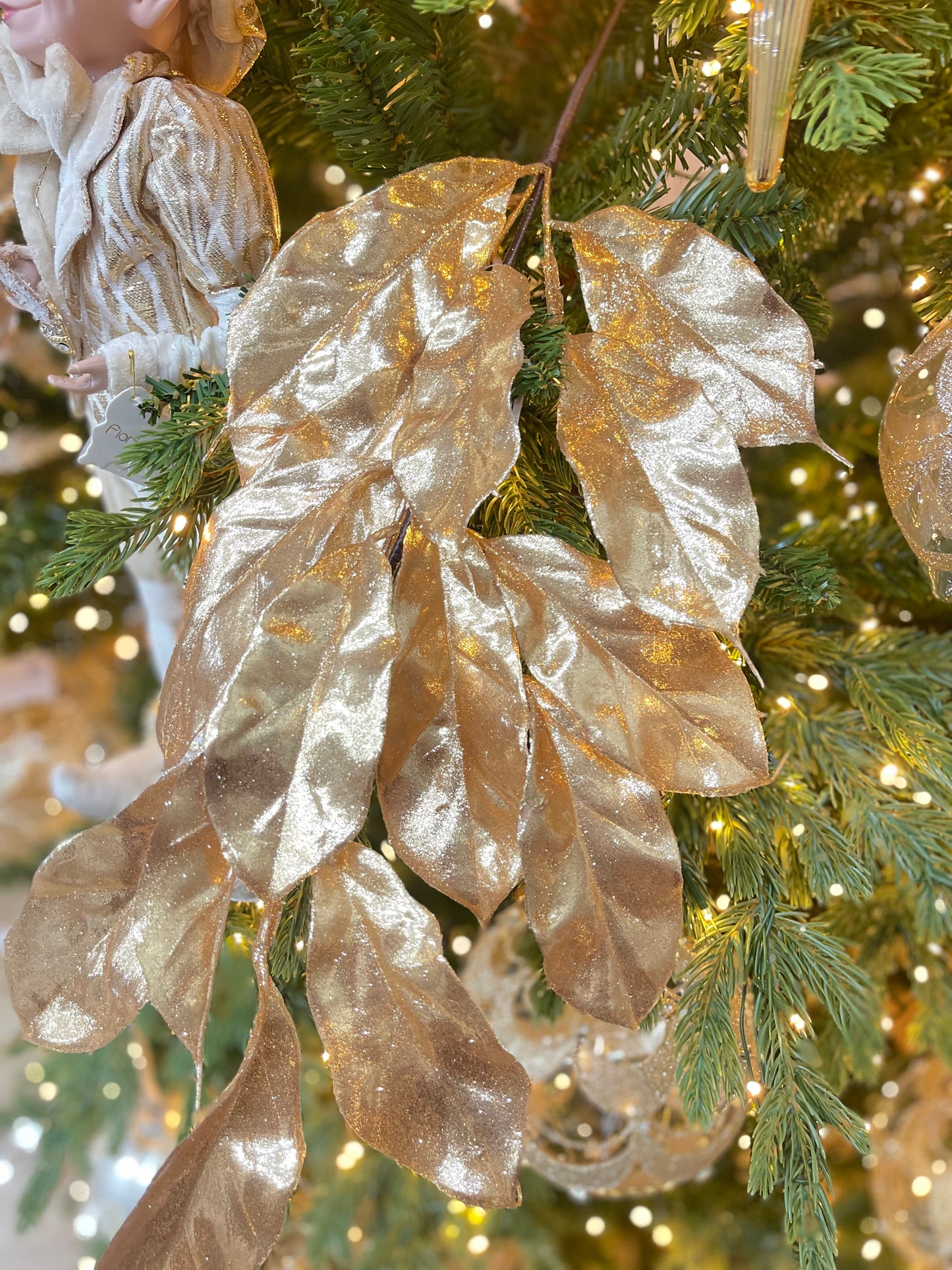Ramo decorativo natalizio glitter 75 cm - Fiori di Lena