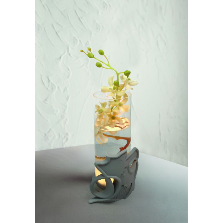 WALD Lampada Vaso “Sentimento” in vetro e resina 26 cm – Collezione Voilà