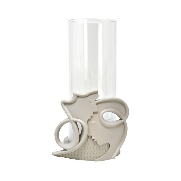 WALD Lampada Vaso “Sentimento” in vetro e resina 26 cm – Collezione Voilà