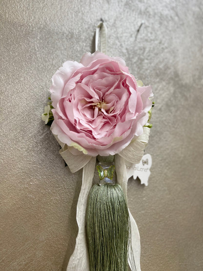 Fiore decorativo profumato con nappina – Fiori di Lena – h 30 cm