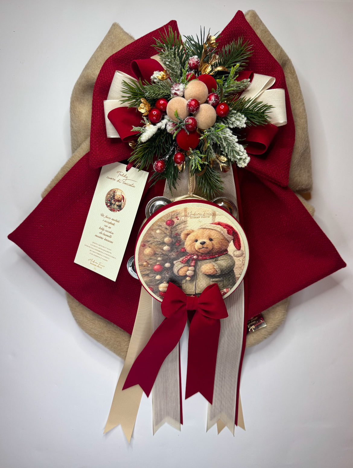 Fiocco Teddy “Cuore di Coccole” - Madame Fioccò