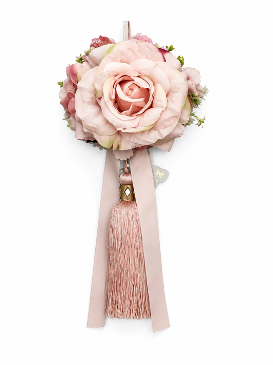 Fiore da Parete con Nappa Rosa – Fiori di Lena