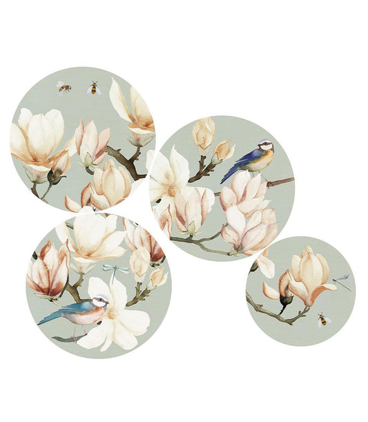 L'OCA NERA Set 4 piatti decorativi da parete AMELIA