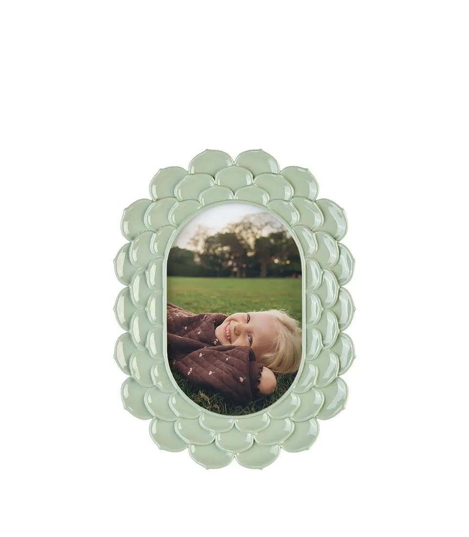 Portafoto Ovale Decorativo Verde – L’Oca Nera