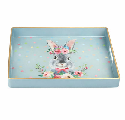 Hoff-Interieur | Vassoio Pasquale con Coniglietto Floreale