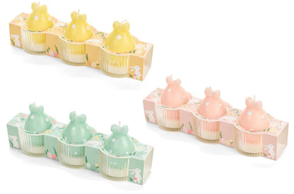 Set 3 Candele a Forma di Uovo – Pasqua | Nuvole di Stoffa