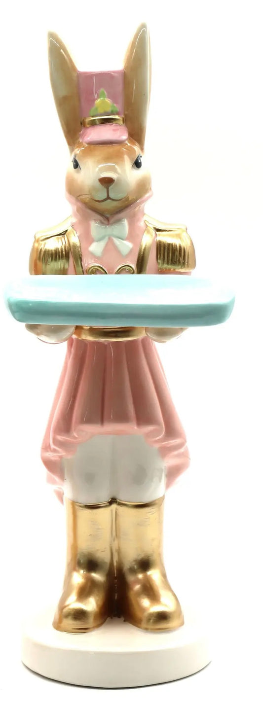 Hoff-Interieur Coniglio decorativo portavassoio in ceramica H29 cm