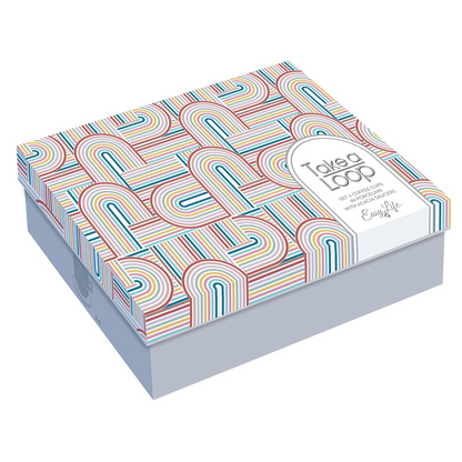 Set 4 Tazzine da Caffè con Piattino in Acacia – Collezione Take a Loop Easy Life