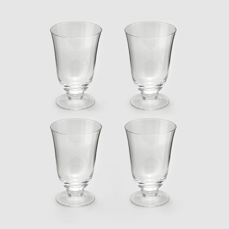 Set 4 Bicchieri con Piede in Vetro Trasparente EDG Enzo De Gasperi