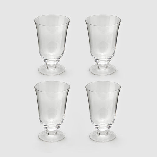 Set 4 Bicchieri con Piede in Vetro Trasparente EDG Enzo De Gasperi