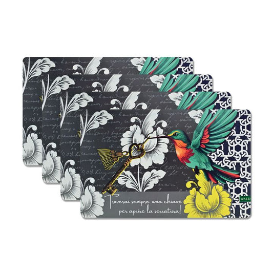 SET 4 TOVAGLIETTE AMERICANE DECORO CHIAVE WALD