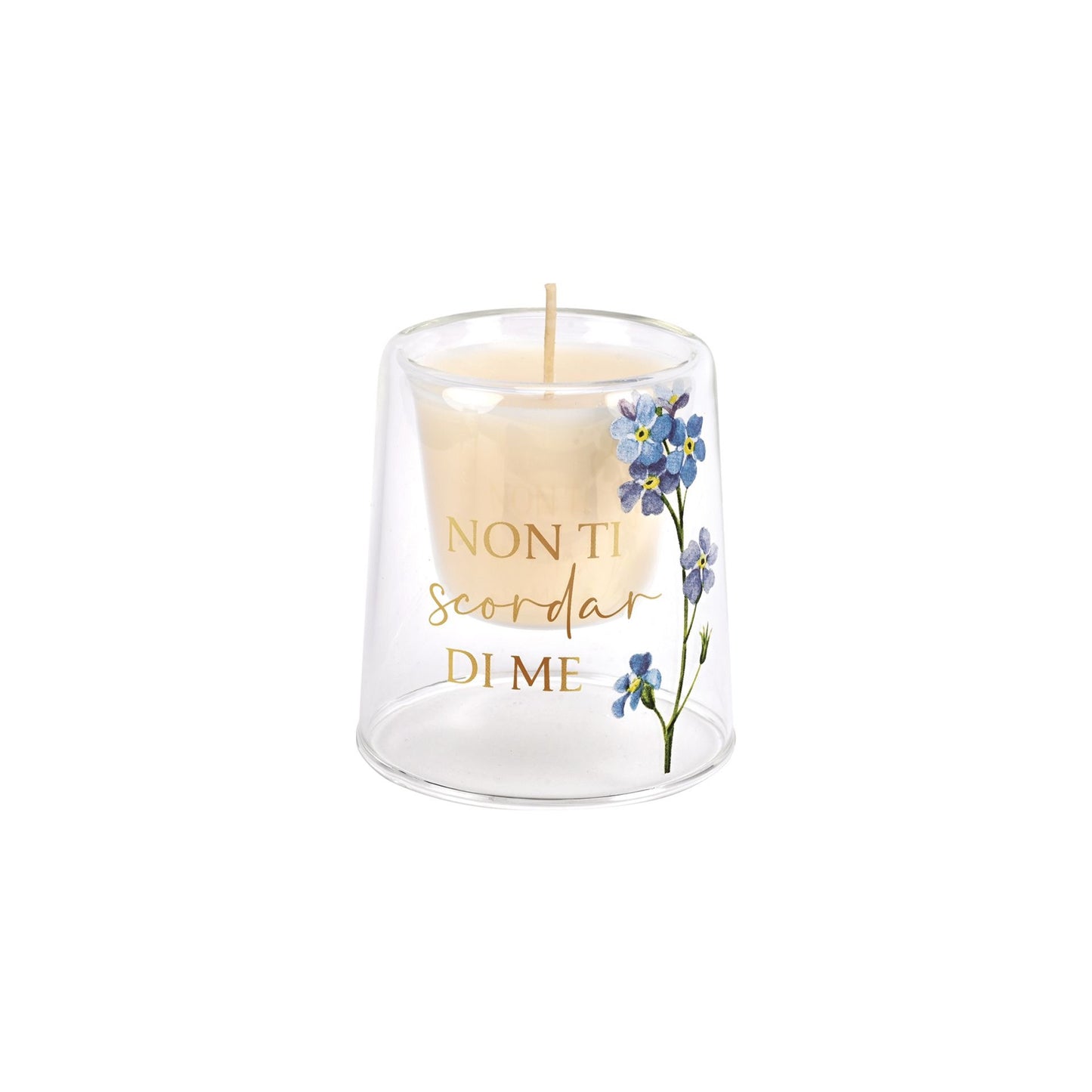 Candela profumata in doppio vetro WALD – Non ti scordar di me