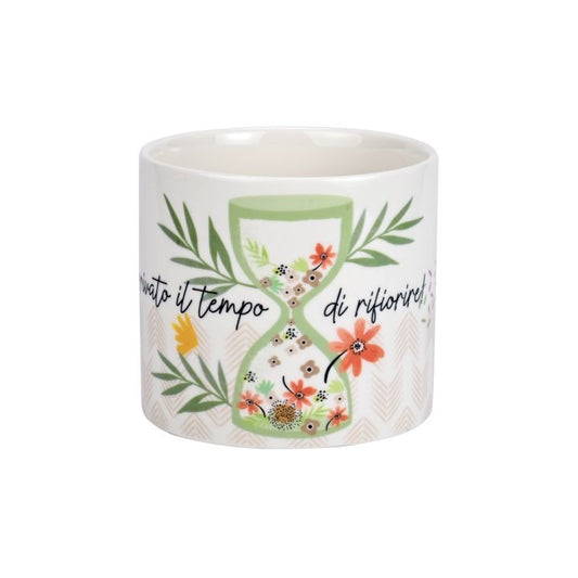 Cache Pot in Porcellana WALD Positivitime "Tempo di Rifiorire"