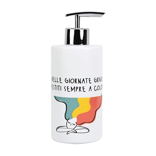 Dosasapone in Vetro Bianco WALD Positivitime "Vestiti a Colori"
