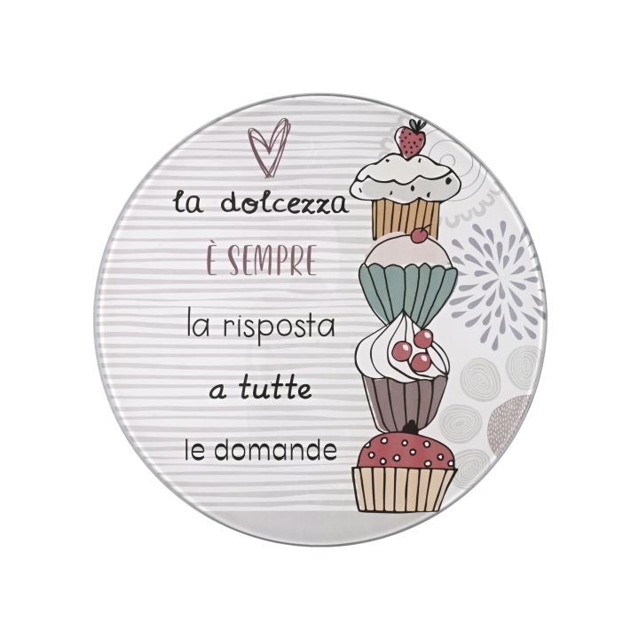 Sottopentola rotondi in Vetro WALD Positivitime “Dolcezza”