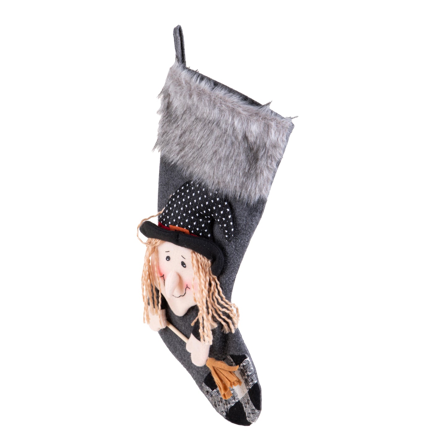 Calza Befana con Decoro - H48 cm