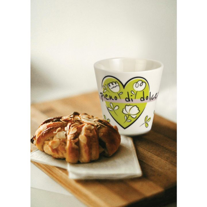 Set Bicchierini da Caffè in Porcellana WALD Positivitime “Pieno di Dolcezza”