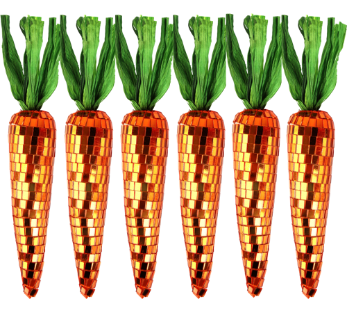 Hoff-Interieur Carota decorativa effetto specchio arancione 15 cm