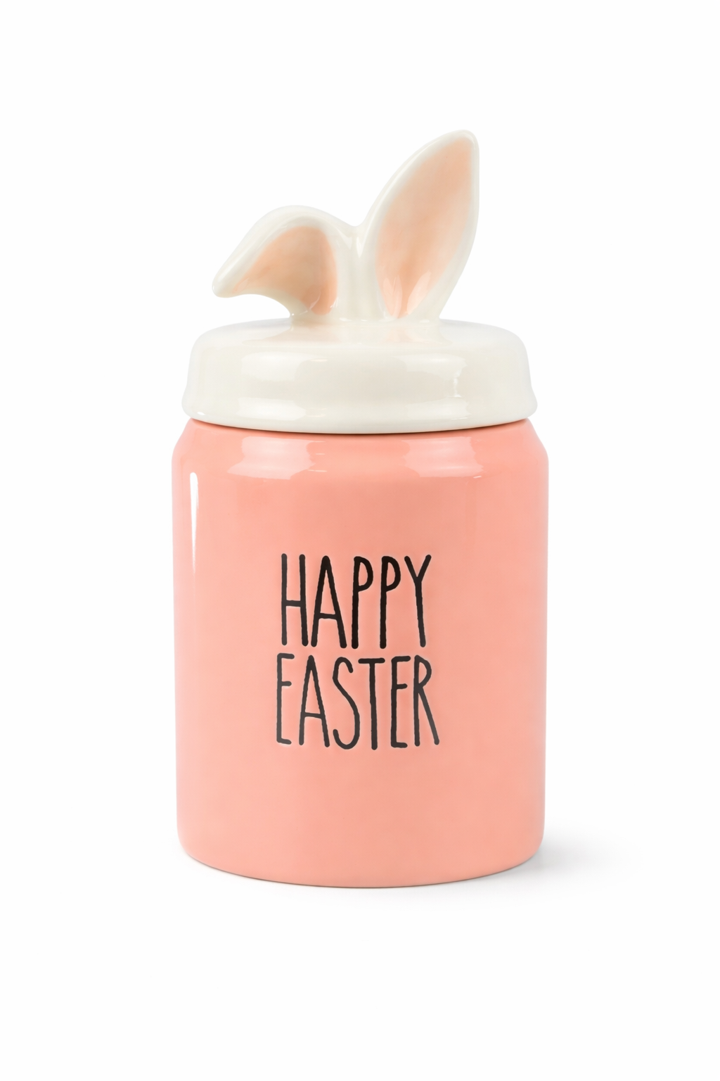 Hoff-Interieur Barattolo pasquale con coperchio orecchie di coniglio Happy Easter