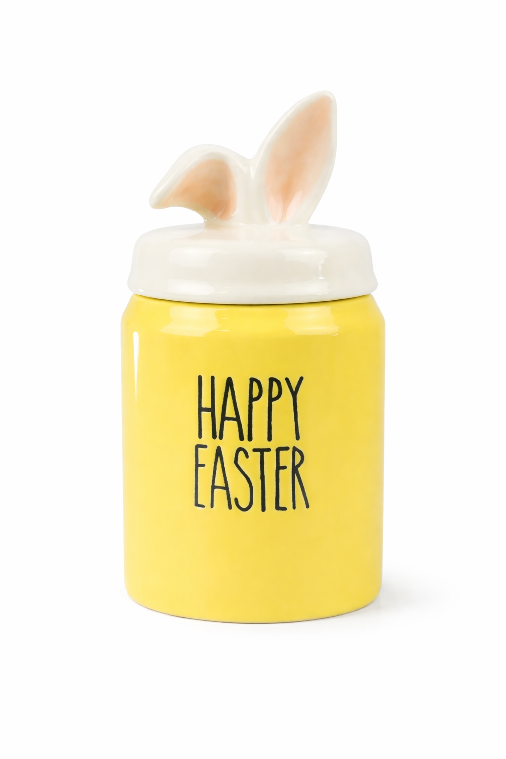 Hoff-Interieur Barattolo pasquale con coperchio orecchie di coniglio Happy Easter
