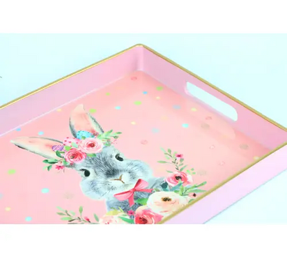Hoff-Interieur | Vassoio Pasquale con Coniglietto Floreale