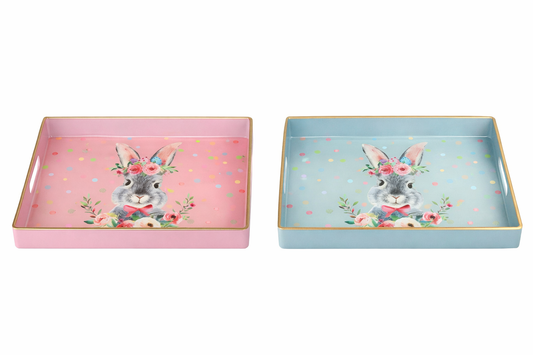 Hoff-Interieur | Vassoio Pasquale con Coniglietto Floreale