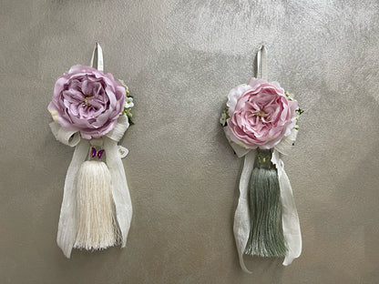 Fiore decorativo profumato con nappina – Fiori di Lena – h 30 cm