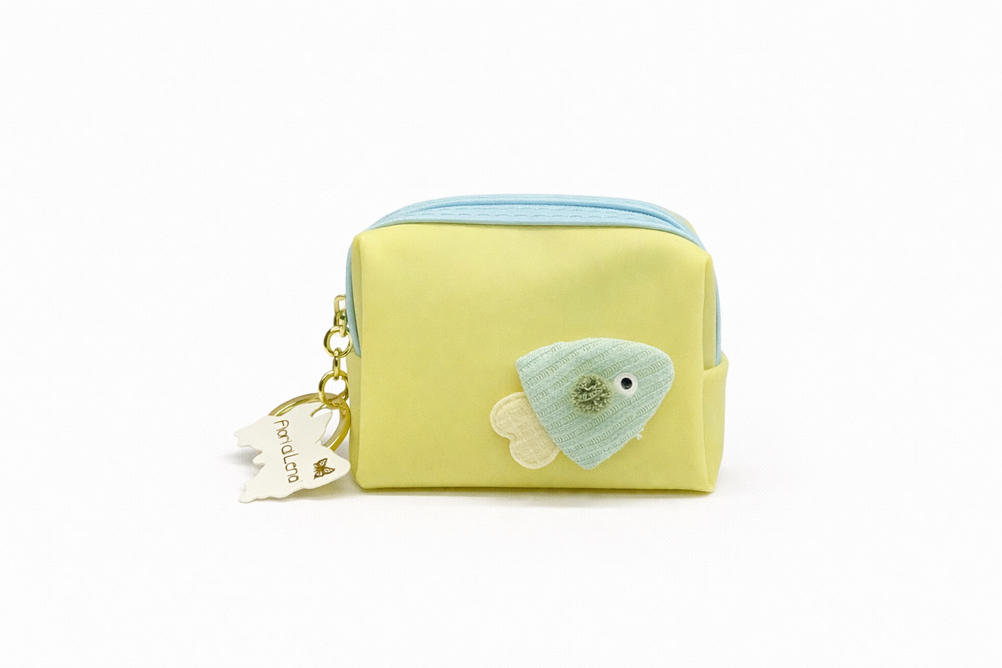 Portamonete con zip e portachiavi pesce – Fiori di Lena