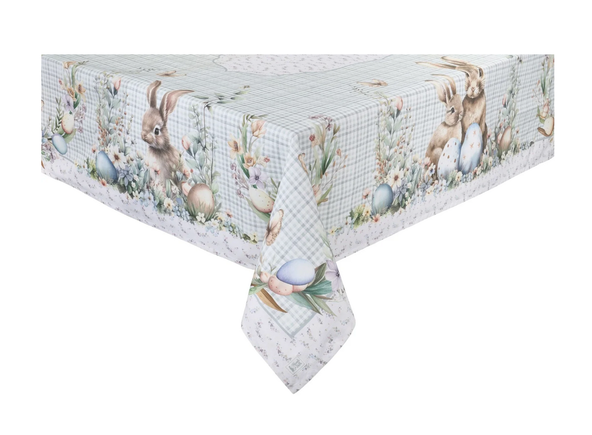 Tovaglia Pasquale con Conigli Rabbit Papen 160x200 cm – Nuvole di Stoffa