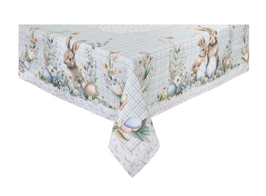 Tovaglia Pasquale con Conigli Rabbit Papen 160x200 cm – Nuvole di Stoffa