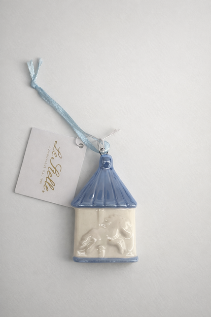 Calamita appendino in ceramica Le Stelle – giostrina cavallini rosa/azzurro
