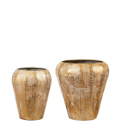 Cache-pot in metallo set 2 pezzi L’Oca Nera
