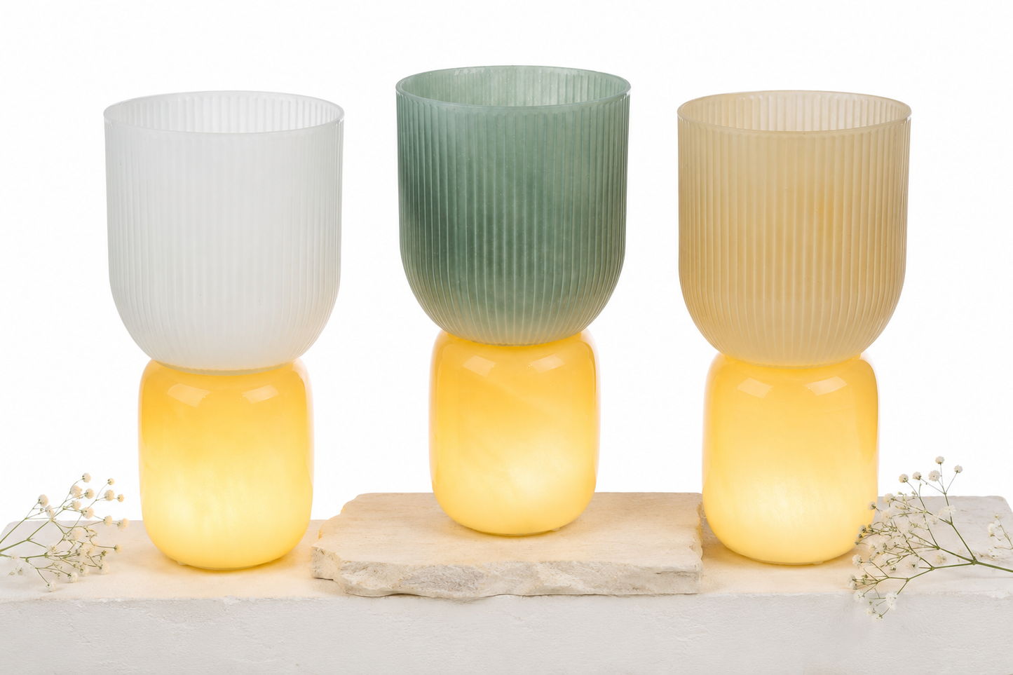 Vaso in vetro con luce LED – Le Stelle