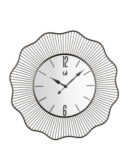 Orologio da parete in metallo e specchio Ø80 cm – L’Oca Nera