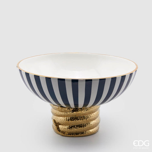 Vaso Egypt Snake con Righe Blu in Ceramica – EDG Enzo De Gasperi