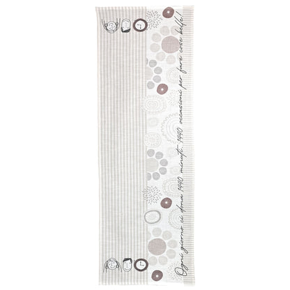 RUNNER CON DECORO MINIMAL  100% COTONE WALD