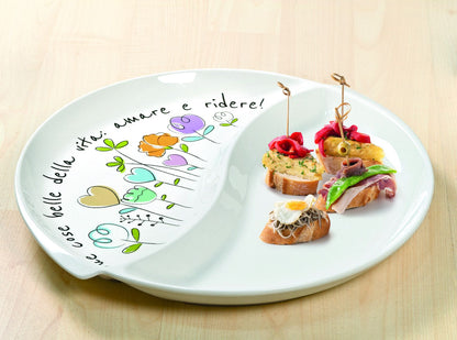 PIATTO A SCOMPARTI CON DECORO NATURAL WALD