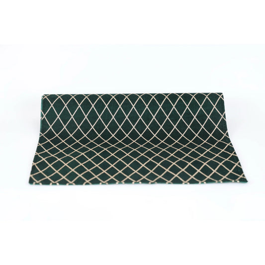 RUNNER NATALIZIO VERDE INGLESE CON GLITTER FIORI DI LENA