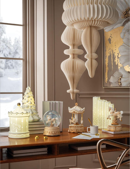 BOULE DE NEIGE CAVALLO CON CARILLON L'OCA NERA