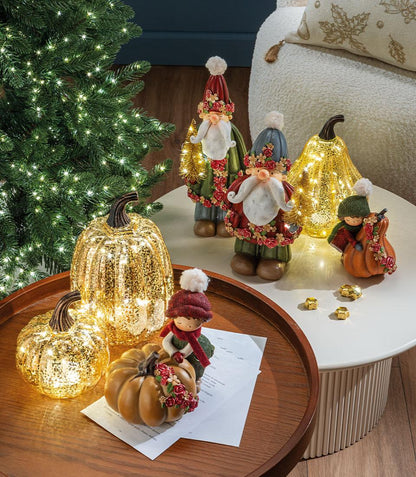 ZUCCA PICCOLA CON LED COLLEZIONE ZUCCHE IN FESTA L'OCA NERA