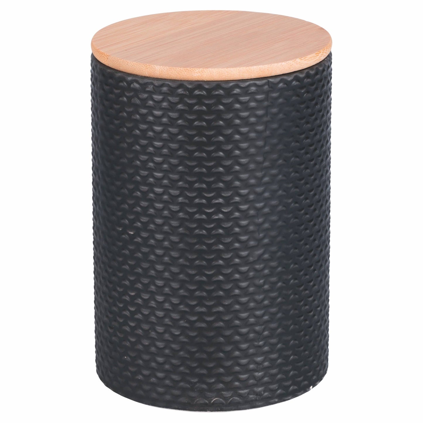 Set 3 barattoli cucina in gres Circle con coperchio bambù - VdE Tivoli
