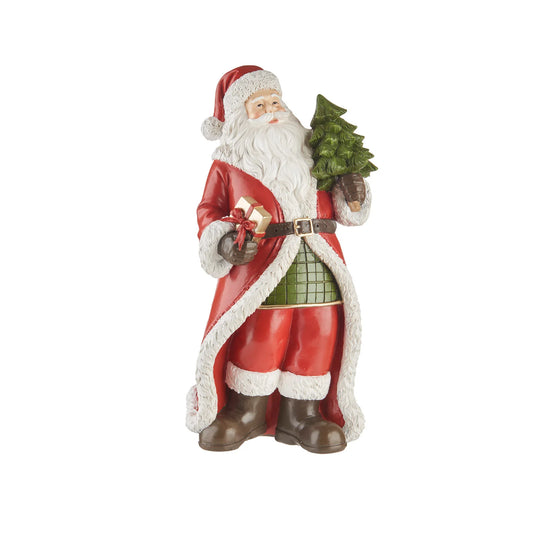 DECORO BABBO NATALE CON ALBERO L'OCA NERA