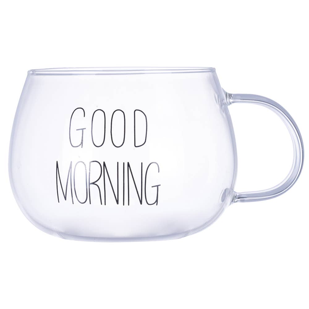Tazza in vetro borosilicato Good Morning/Good Night - VdE Tivoli