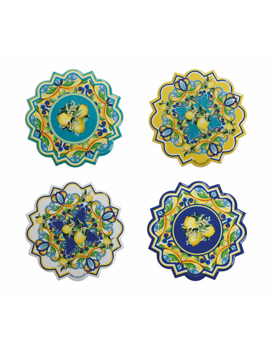 Set 4 pezzi sottobicchieri CITRUS